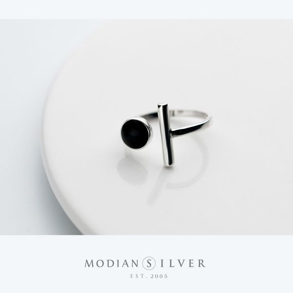 modian new fashion 925 sterling silver simple geometric ring for women size ring hiphop style fine jewelry accessories, Black
modian new fashion 925 sterling silver simple geometric ring for women size ring hiphop style fine jewelry accessories, Black