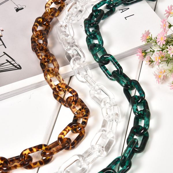 1.0 meter 40*25mm acrylic necklace strands parts linked bag chains women jewelry diy accessories glasses chains components, Silver
1.0 meter 40*25mm acrylic necklace strands parts linked bag chains women jewelry diy accessories glasses chains components, Silver