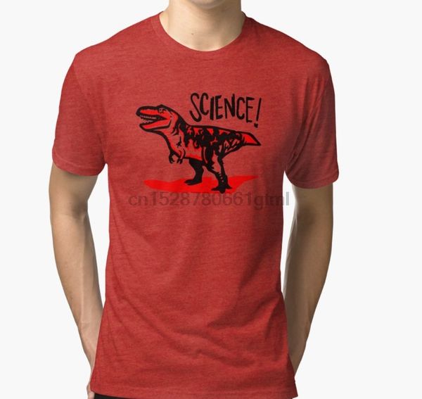 men short sleeve tshirt tyrannosaurus rex loves science t shirt women t-shirt