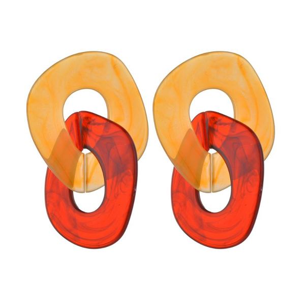 2020 women earrings bohemian exaggerated acetate plate earrings geometric chain lock brown color female fashion shape, Silver
2020 women earrings bohemian exaggerated acetate plate earrings geometric chain lock brown color female fashion shape, Silver