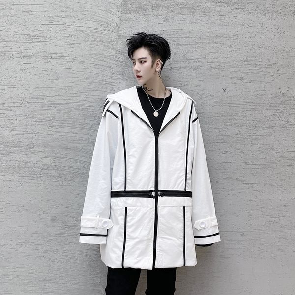 men's trench coats male hip hop jacket couple windbreaker coat outerwear men women streetwear 2 ways wear casual loose long style hoode, Tan;black
men's trench coats male hip hop jacket couple windbreaker coat outerwear men women streetwear 2 ways wear casual loose long style hoode, Tan;black