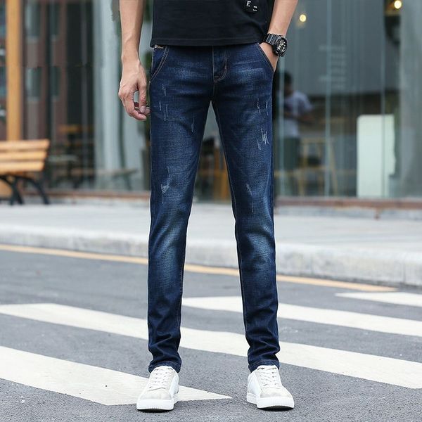 men's jeans men casual solid soft cotton straight regular-fit pencil pants youth streetwear trousers fashion scratched homens, Blue
men's jeans men casual solid soft cotton straight regular-fit pencil pants youth streetwear trousers fashion scratched homens, Blue