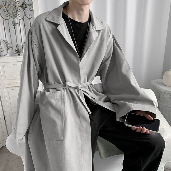 men's windbreaker 2020 autumn new slimming long hanging feeling versatile sleeve belt windbreaker casual youth men's wear, Tan;black
men's windbreaker 2020 autumn new slimming long hanging feeling versatile sleeve belt windbreaker casual youth men's wear, Tan;black