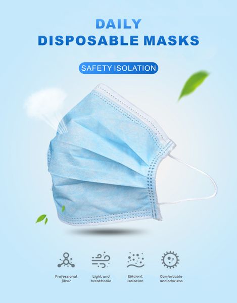 IN STOCK 3-Layer Disposable Face Mask 3-Ply Anti-spit Anti Dust Mask Free DHL Shipping in 24 Hours
IN STOCK 3-Layer Disposable Face Mask 3-Ply Anti-spit Anti Dust Mask Free DHL Shipping in 24 Hours