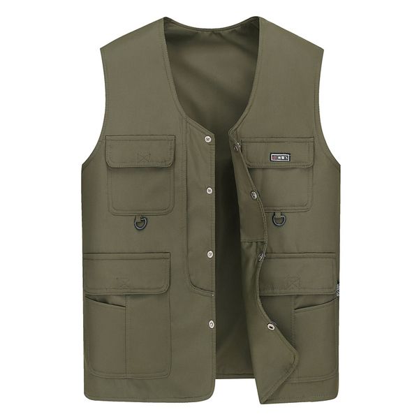 waistcoat men's middle-aged multi-pockets vest outdoor sports waistcoat spring and autumn sleeveless shirt solid color vest coat, Black;blue
waistcoat men's middle-aged multi-pockets vest outdoor sports waistcoat spring and autumn sleeveless shirt solid color vest coat, Black;blue