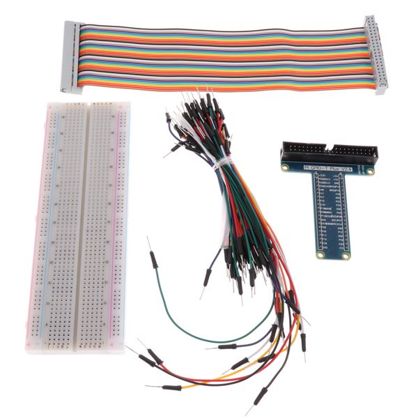 gpio breakout expansion kit for raspberry pi 3,breadboard + gpio board + 65pcs jumper cables + 40pin rainbow ribbon cable
gpio breakout expansion kit for raspberry pi 3,breadboard + gpio board + 65pcs jumper cables + 40pin rainbow ribbon cable