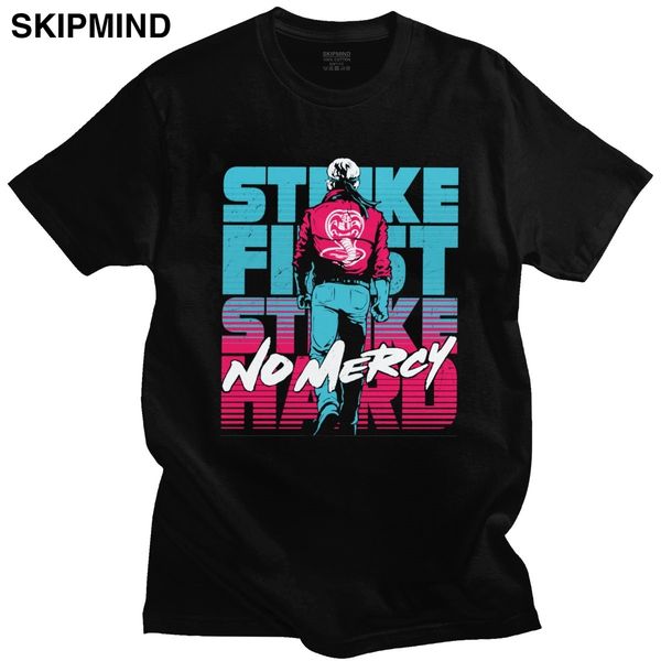 vintage cobra kai shirt homme soft cotton karate kid strike first strike hard no mercy tee short sleeved fashion t-shirt clothes
vintage cobra kai shirt homme soft cotton karate kid strike first strike hard no mercy tee short sleeved fashion t-shirt clothes