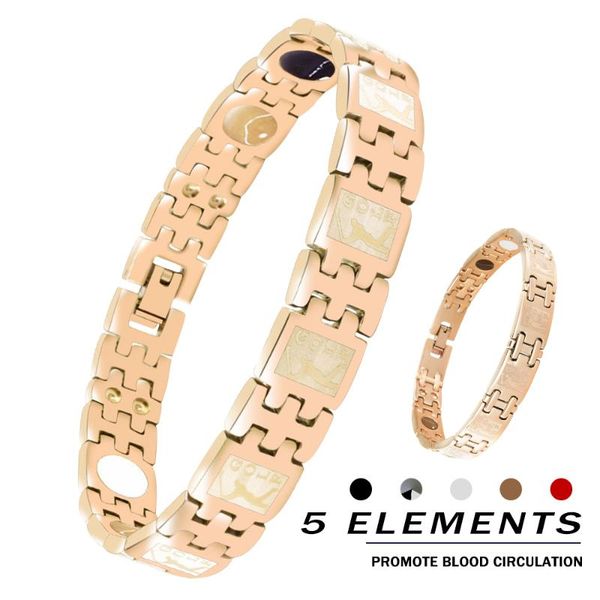 link, chain golf men women lovers magnetic therapy bracelet 316l stainless steel unique fashion 5in1 health couple charm bronze, Black
link, chain golf men women lovers magnetic therapy bracelet 316l stainless steel unique fashion 5in1 health couple charm bronze, Black