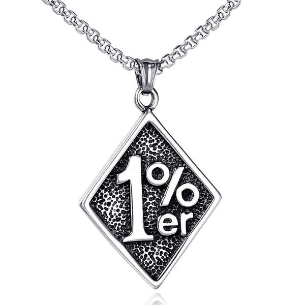 stainless steel punk rock 1% er pendant necklace fashion trend men's vintage dog tag 1% necklaces jewelry gift for him, Silver
stainless steel punk rock 1% er pendant necklace fashion trend men's vintage dog tag 1% necklaces jewelry gift for him, Silver