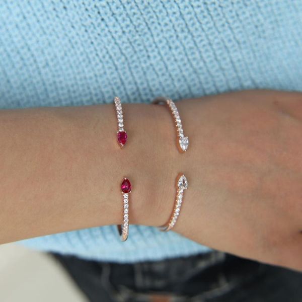 bangle trendy geometric tear drop cz rose gold color classic bangles fashion jewellery design opening girl women jewelry, Black
bangle trendy geometric tear drop cz rose gold color classic bangles fashion jewellery design opening girl women jewelry, Black