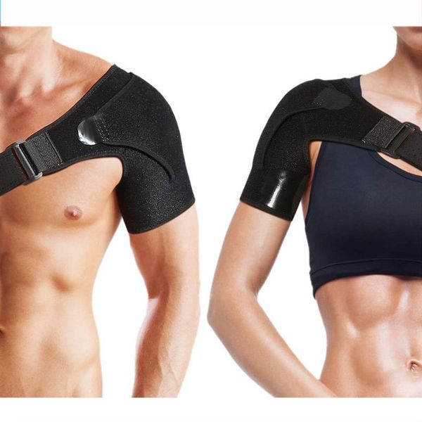 back support adjustable left/right shoulder protector brace joint pain strap tennis sport training equipment, Black;blue
back support adjustable left/right shoulder protector brace joint pain strap tennis sport training equipment, Black;blue