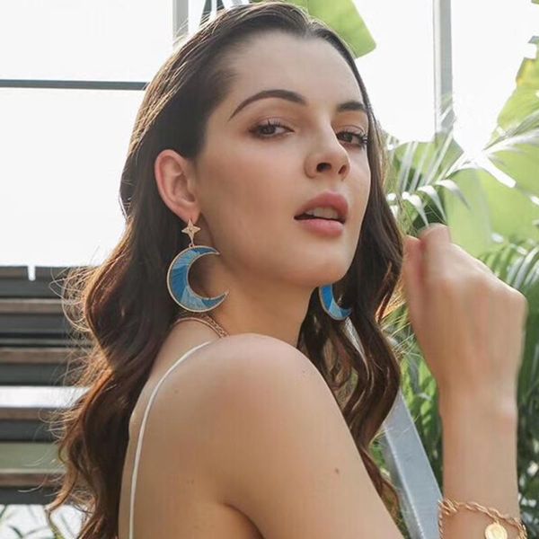 manilai boho handmade big moon drop dangle earrings for women gold color alloy multicolor cotton thread statement earrings 2020, Silver
manilai boho handmade big moon drop dangle earrings for women gold color alloy multicolor cotton thread statement earrings 2020, Silver