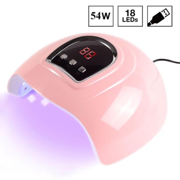 nail dryers 54w uv led lamp dryer for all gels 18 leds polish sun light timer 30/60 / 90sfor automatic inductio
nail dryers 54w uv led lamp dryer for all gels 18 leds polish sun light timer 30/60 / 90sfor automatic inductio