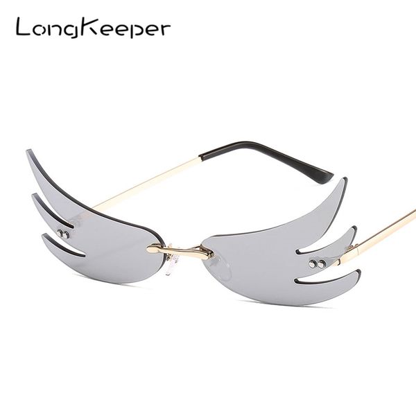 2020 Rimless Wing Sunglasses Women Fashion Colorful Mirror Sun Glasses Female Party Glasses Ladeis, White;black
2020 Rimless Wing Sunglasses Women Fashion Colorful Mirror Sun Glasses Female Party Glasses Ladeis, White;black