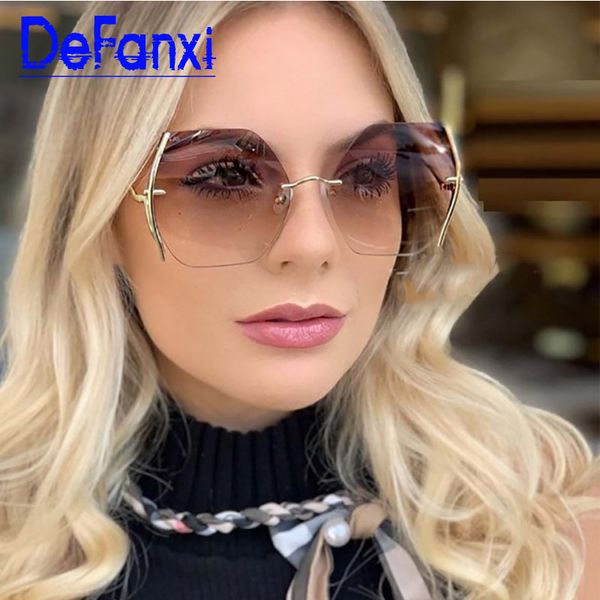 rimless oversized brown sunglasses vintage designer luxury irregular square lens sun glasses for women celebrity shades uv400, White;black
rimless oversized brown sunglasses vintage designer luxury irregular square lens sun glasses for women celebrity shades uv400, White;black