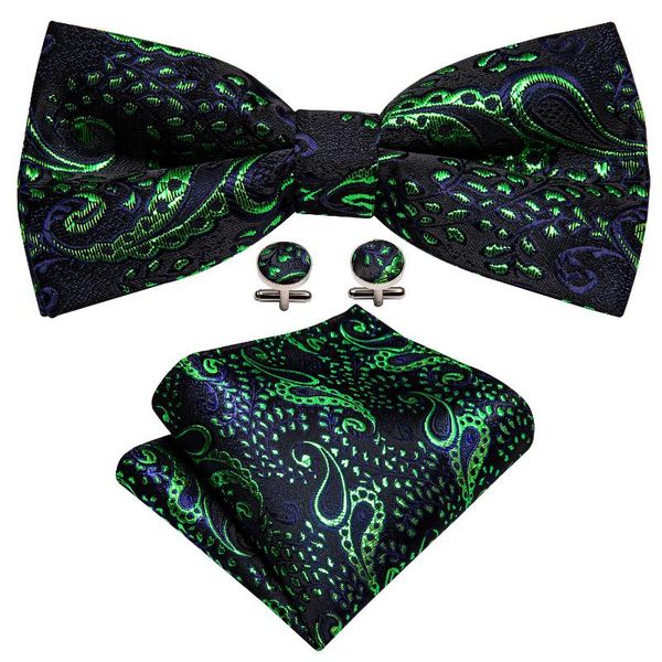 green bowtie christmas bow tie butterfly knot luxury mens bowties pre-tied bow tie paisley set cufflinks barry.wang lh-910, Black;gray
green bowtie christmas bow tie butterfly knot luxury mens bowties pre-tied bow tie paisley set cufflinks barry.wang lh-910, Black;gray