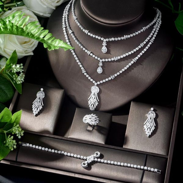 hibride vintage cubic zircon 4pcs jewelry set shining stone big bridal wedding jewelry set bijoux mariage parure n-1122, Silver
hibride vintage cubic zircon 4pcs jewelry set shining stone big bridal wedding jewelry set bijoux mariage parure n-1122, Silver