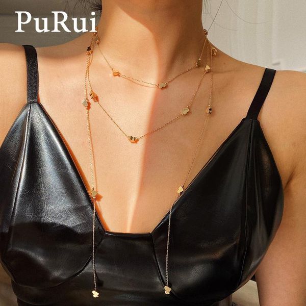 purui vintage romantic multi layer long pendant necklace heart shape gold color chain choker necklace for women fashion jewelery, Silver
purui vintage romantic multi layer long pendant necklace heart shape gold color chain choker necklace for women fashion jewelery, Silver