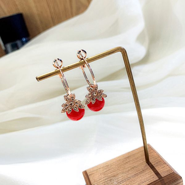 pendant necklaces the simple cute rhinestone flower red bead korean sweet elegant necklace for women fashion accessories, Silver
pendant necklaces the simple cute rhinestone flower red bead korean sweet elegant necklace for women fashion accessories, Silver