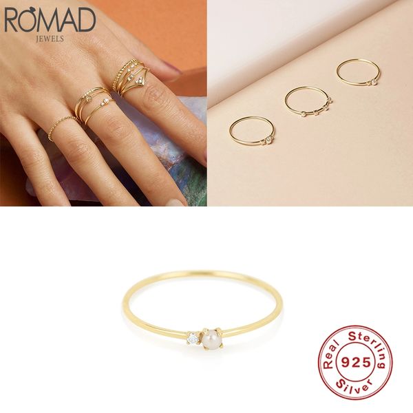 cluster rings romad 925 sterling silver finger cz pearl delicate stackable thin charm for women wedding jewelry bague anillos w5, Golden;silver
cluster rings romad 925 sterling silver finger cz pearl delicate stackable thin charm for women wedding jewelry bague anillos w5, Golden;silver