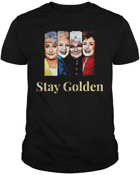 stay golden t shirt men women tee shirt trendy streetwear 100% cotton t-shirt