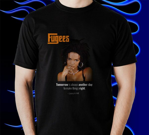 fugees lauryn hill new t-shirts cotton for mens asia size new fashion mens short sleeve t shirt cotton t shirts tee