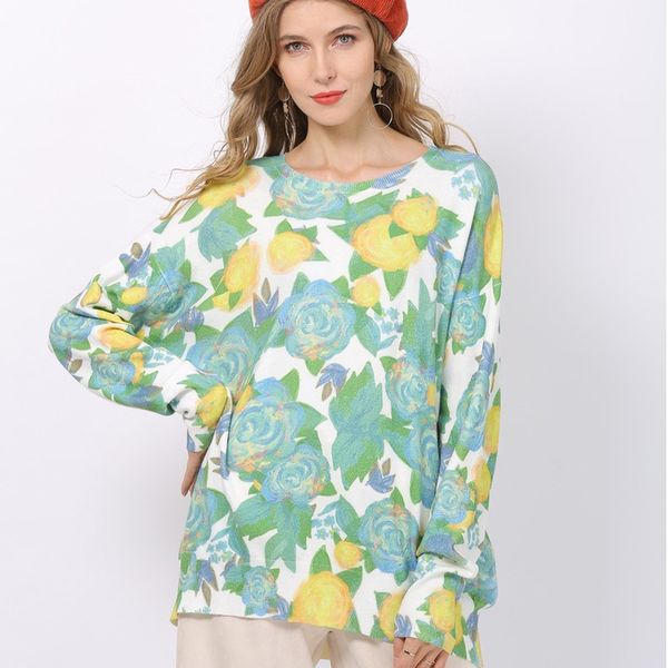 women's sweaters women knit sweater fashion sweet rose print oversized pullovers clothes o-neck jumper knitted pull femme, White;black
women's sweaters women knit sweater fashion sweet rose print oversized pullovers clothes o-neck jumper knitted pull femme, White;black