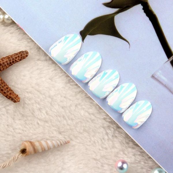24pcs/box mermaid shell press on fake nail art artificial fingernail chrome style fashion trend, Red;gold
24pcs/box mermaid shell press on fake nail art artificial fingernail chrome style fashion trend, Red;gold