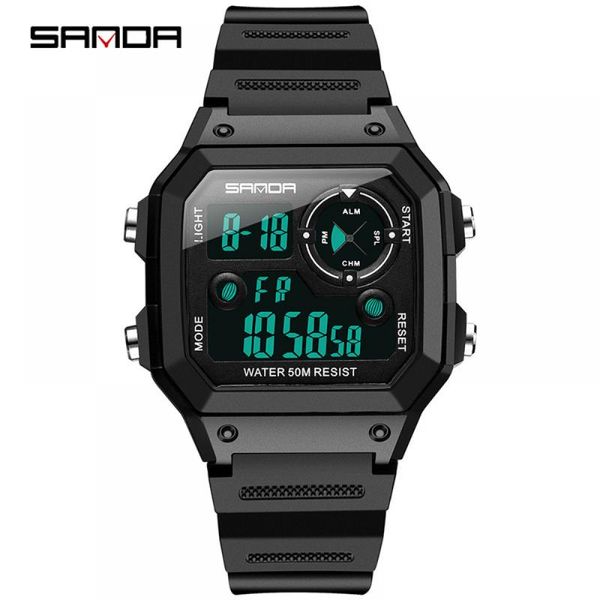 sanda watch new luxury men watches fashionble square electronic watches waterproof luminous simple casual students sport watch, Slivery;brown
sanda watch new luxury men watches fashionble square electronic watches waterproof luminous simple casual students sport watch, Slivery;brown