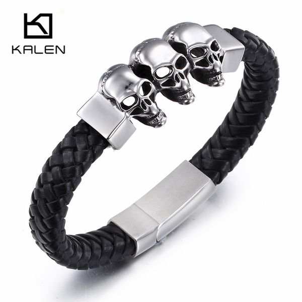 punk gothic stainless steel charm bracelet bangle braided leather wrap leather bracelet drop shipping wholesale, Golden;silver
punk gothic stainless steel charm bracelet bangle braided leather wrap leather bracelet drop shipping wholesale, Golden;silver