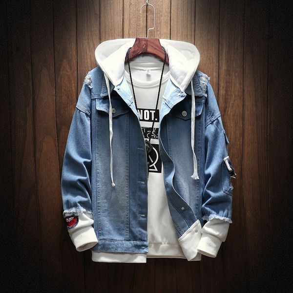 men's jackets men jean light blue denim coats cotton slim mens casual, Black;brown
men's jackets men jean light blue denim coats cotton slim mens casual, Black;brown