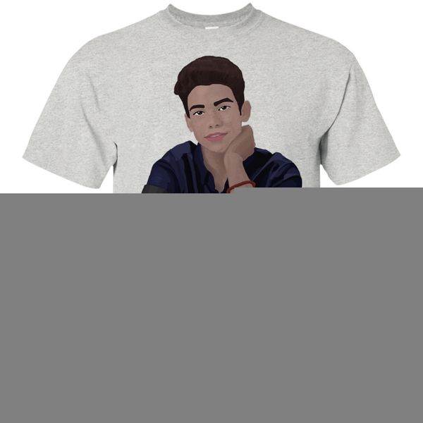 cameron boyce - luke ross graphic t-shirt white-grey for men-women-youth
cameron boyce - luke ross graphic t-shirt white-grey for men-women-youth