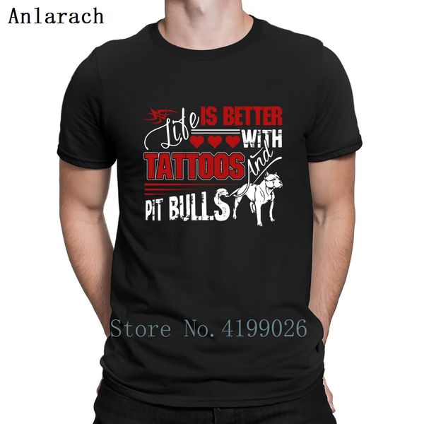 better with tattoos and pit bulls t shirt designs o-neck fit spring autumn funny casual original cool short sleeve shirt
better with tattoos and pit bulls t shirt designs o-neck fit spring autumn funny casual original cool short sleeve shirt
