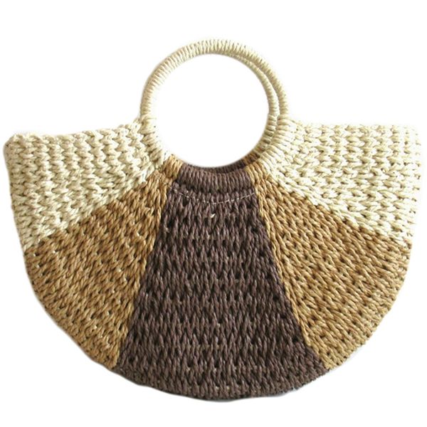 europe and the united states retro straw bag classic semi-circle bag transition paper rope woven beach casual hand
europe and the united states retro straw bag classic semi-circle bag transition paper rope woven beach casual hand