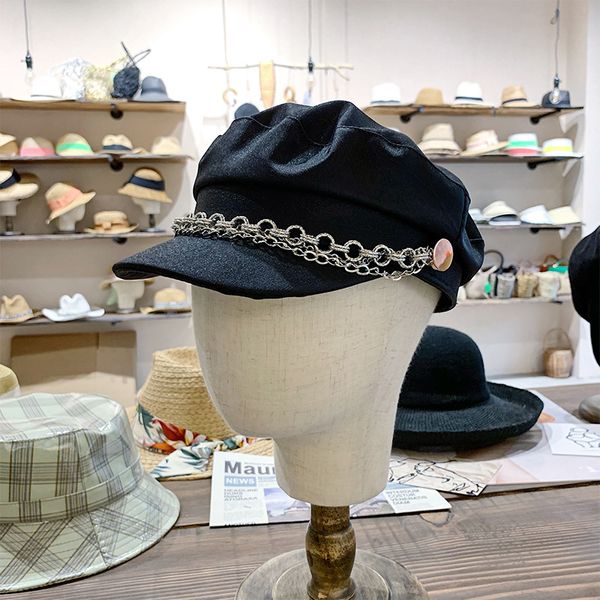 202007-df017 autumn metallic luster fabric chain fashion leisure octagonal hat men women visors cap, Blue;gray
202007-df017 autumn metallic luster fabric chain fashion leisure octagonal hat men women visors cap, Blue;gray