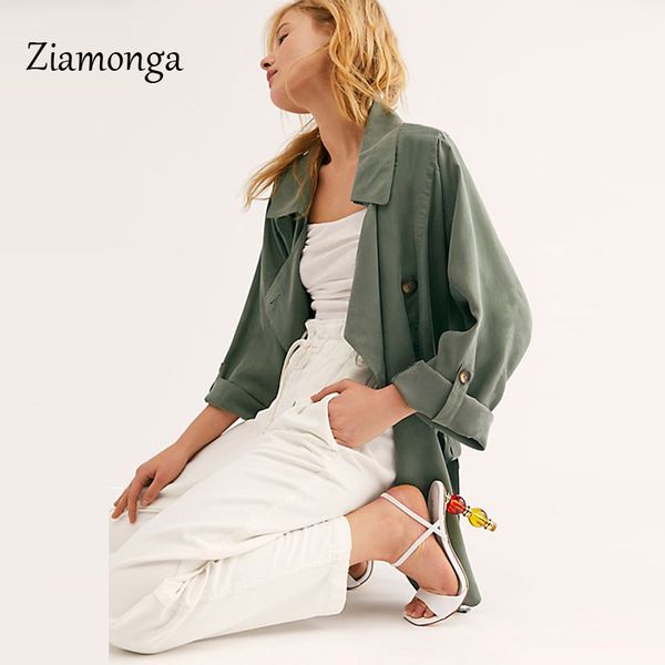 ziamonga new loose trench coat spring autumn women's casual wind breaker outerwear female casual trench coat, Tan;black
ziamonga new loose trench coat spring autumn women's casual wind breaker outerwear female casual trench coat, Tan;black