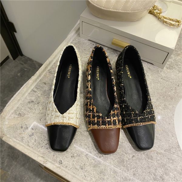 2020 spring new women shallow flats shoes female pu patchwork square toe flats office lady workwear chain casual shoes, Black
2020 spring new women shallow flats shoes female pu patchwork square toe flats office lady workwear chain casual shoes, Black