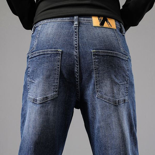 men's loose business casual jeans fashion blue classic harem pants solid color elasticity slim cotton trousers 2020 autumn new
men's loose business casual jeans fashion blue classic harem pants solid color elasticity slim cotton trousers 2020 autumn new