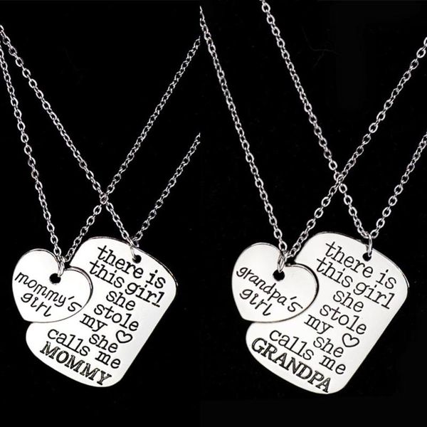 pendant necklaces necklace alloy letters holiday anniversary family parent-child father's day mother's gift daughter models set, Silver
pendant necklaces necklace alloy letters holiday anniversary family parent-child father's day mother's gift daughter models set, Silver