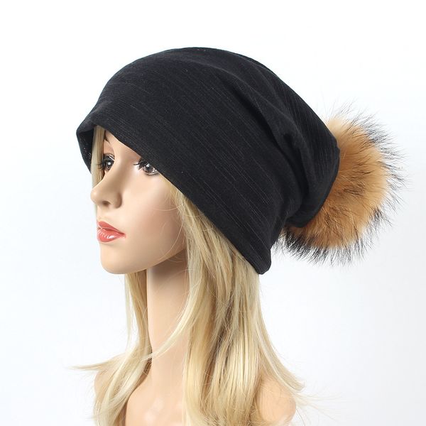 beanie/skull caps women's beanie hat autumn raccoon fur pompom slouchy cotton beanies for femme winter skullies&beanies with real balls, Blue;gray
beanie/skull caps women's beanie hat autumn raccoon fur pompom slouchy cotton beanies for femme winter skullies&beanies with real balls, Blue;gray