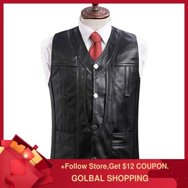 2020 black casual style genuine leather vest men single breasted real thin sheepskin spring slim fit short natural leather vest, Black;white
2020 black casual style genuine leather vest men single breasted real thin sheepskin spring slim fit short natural leather vest, Black;white