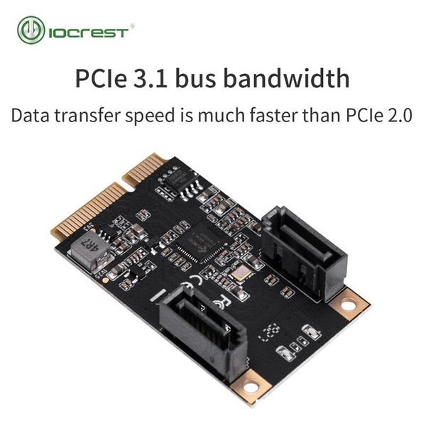 iocrest 2 port sata iii full height mini pcie 3.0 gen3 high speed controller card
iocrest 2 port sata iii full height mini pcie 3.0 gen3 high speed controller card