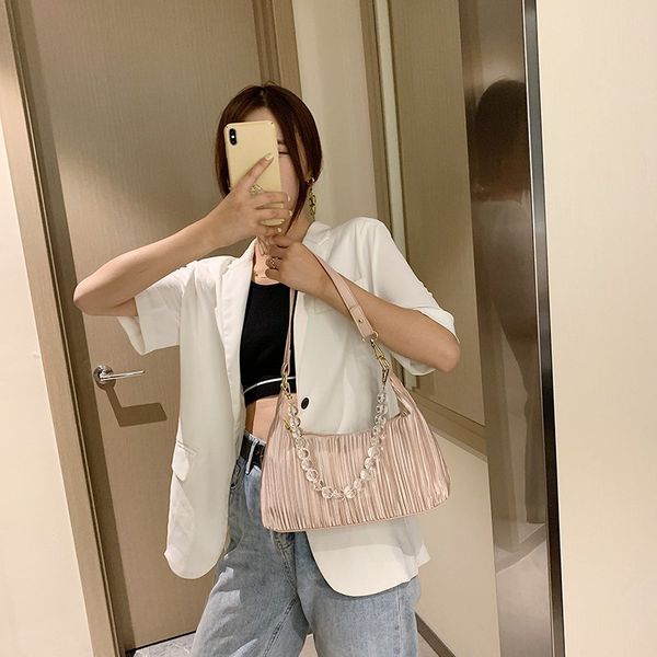 New Style Striped Lady Shoulder Bag Pu All-match Shopping Mobile Phone Bag Lady Messenger