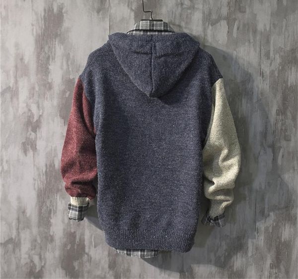 sweatshirts mens casual patchwork long sleeve knitted pullover hoodies streetwear knitwear men s003, White;black
sweatshirts mens casual patchwork long sleeve knitted pullover hoodies streetwear knitwear men s003, White;black