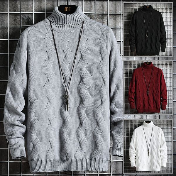 in autumn and winter of 2020, turtle neck men's cashmere thickened men's new loose knitted bottoming shirt trend wear, White;black
in autumn and winter of 2020, turtle neck men's cashmere thickened men's new loose knitted bottoming shirt trend wear, White;black