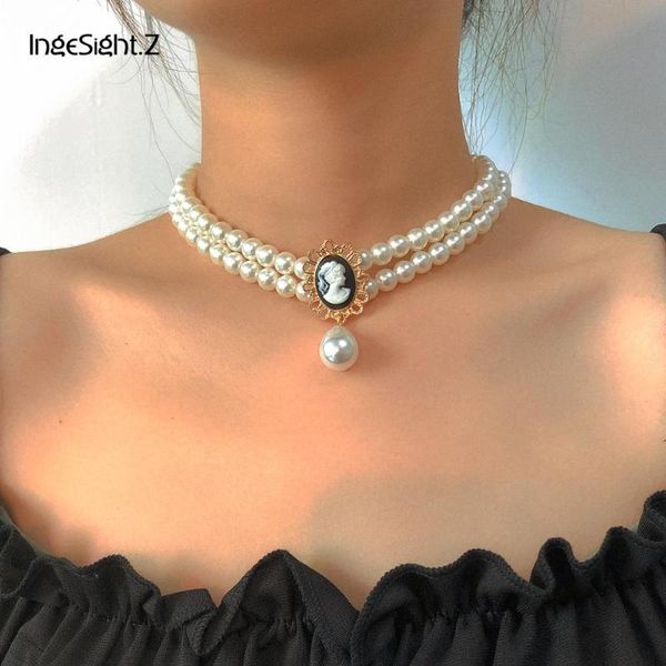 pendant necklaces ingesight.z double layered imitation pearl choker necklace collar bohemian carved coin rhinestone jewelry gift, Silver
pendant necklaces ingesight.z double layered imitation pearl choker necklace collar bohemian carved coin rhinestone jewelry gift, Silver