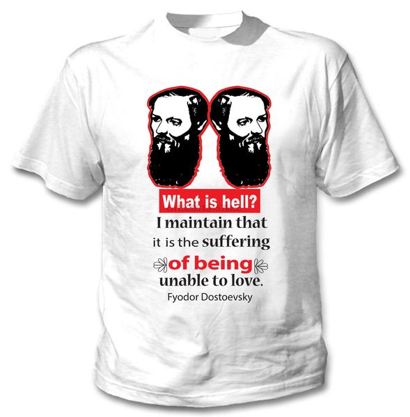 fyodor dostoevsky hell quote - new cotton white tshirt