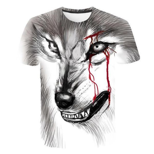 men men 3d animal print wolf 3d print shirts kawaii hentai humor men clothing