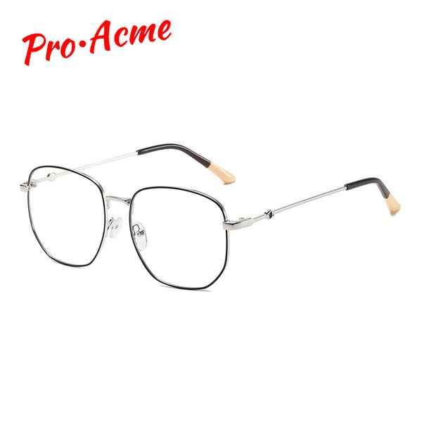 pro acme retro square metal frame blue light blocking glasses men women anti eye strain computer glasses optical frames pc1705, White;black
pro acme retro square metal frame blue light blocking glasses men women anti eye strain computer glasses optical frames pc1705, White;black