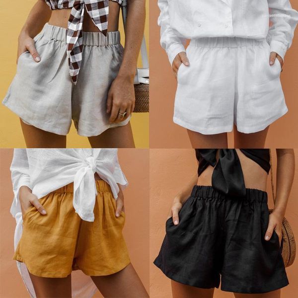 summer loose solid color shorts linen blend casual female clothing womens 2020 luxury designer short pants, White;black
summer loose solid color shorts linen blend casual female clothing womens 2020 luxury designer short pants, White;black